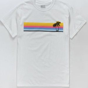 RSQ white short sleeve shirt size large